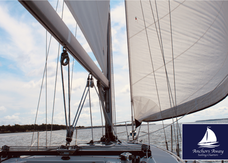 A sailing charter under way off Hilton Head