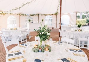Tented reception table