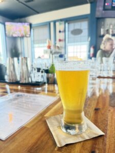 A drink at Back River Brewery