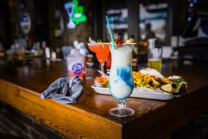 A drink at Broken Keel