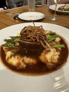 A dish at Charleston Harbor Fish House - Southern Fare from the Land and Sea