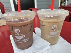 A drink at Corner Perk Brunch Cafe & Coffee Roasters - Bluffton