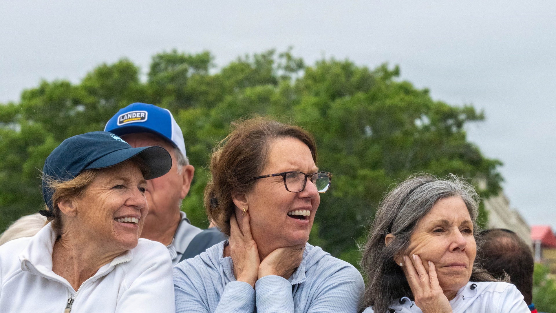 Spectators watching the airshow