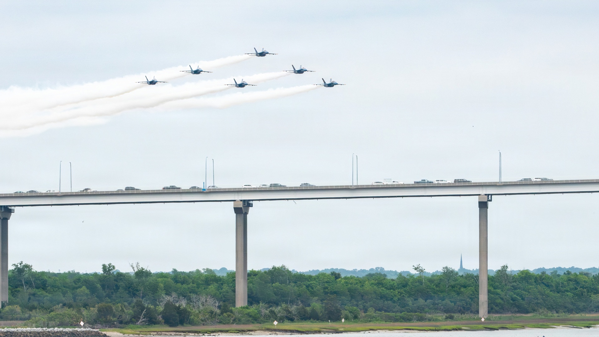 Blue Angels over the Ravenel Bridge