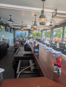 Inside Fishcamp on 11th Street