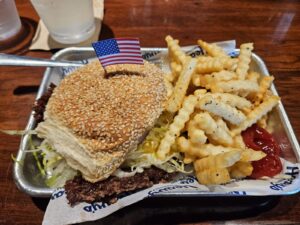A dish at Heavy's Barburger