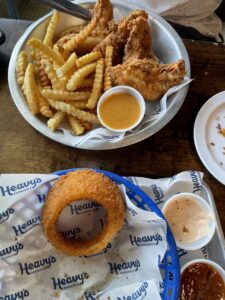 A dish at Heavy's Barburger