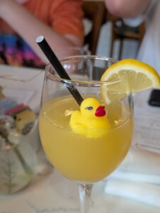 A drink at Little Duck Diner