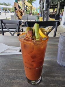 A drink at Page's Okra Grill