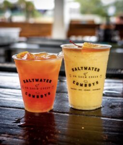 A drink at Saltwater Cowboys
