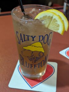 A drink at Salty Dog Bluffton Restaurant and Pizza