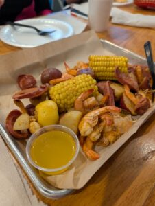 A dish at Savannah Seafood Shack