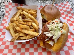 A dish at Sly's Sliders and Fries